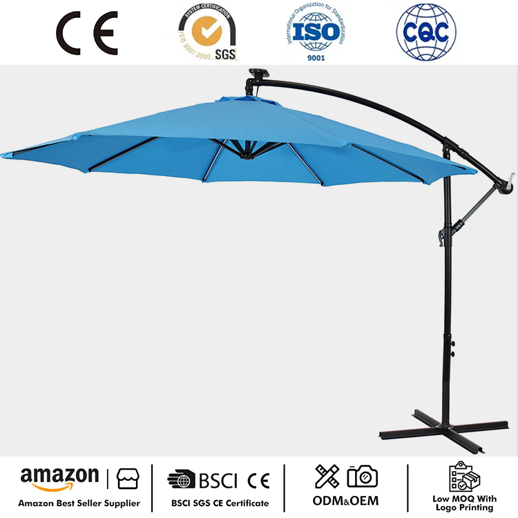 10FT LED günəş asma bazar veranda çətiri
