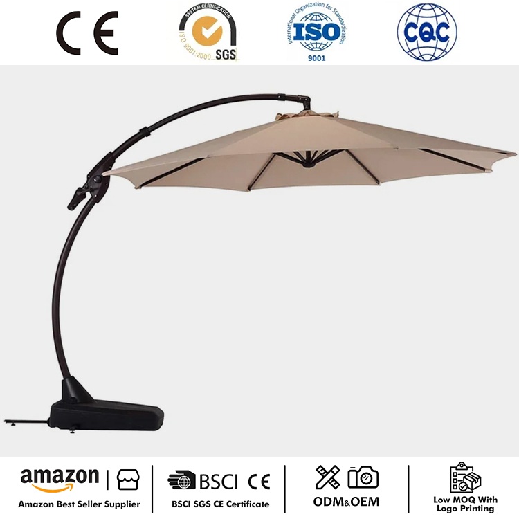 Baza ilə 12 FT Curvy Veranda Konsol Çətiri