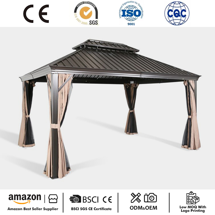 12 'x 10' Alüminium Çərçivə Hardtop Gazebo