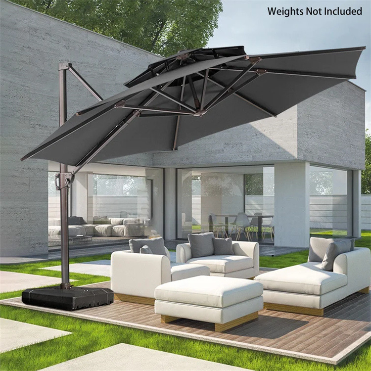 12ft ikiqat üst konsol ofset veranda çətiri