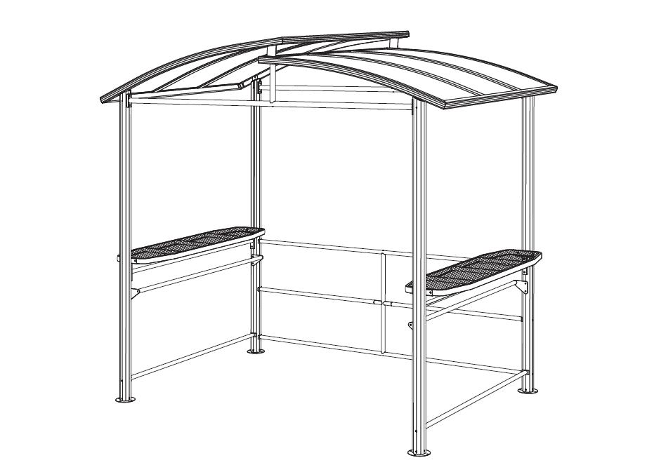 8 fut x 5 fut ölçülü barbekü gazebo necə qurulacaq Təlimatlar
