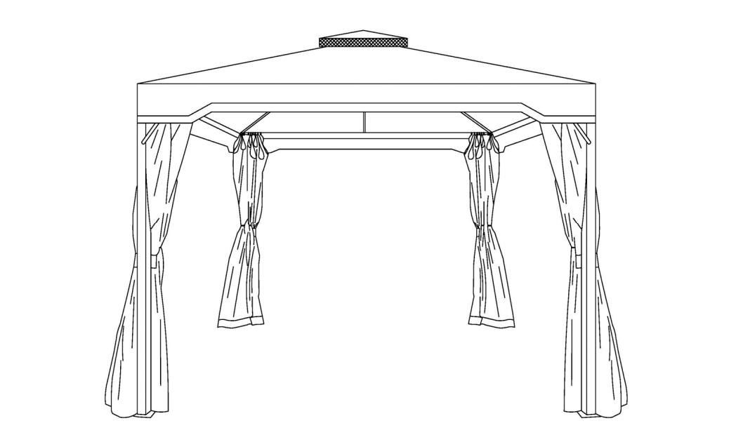 10 ft x 10 ft dəmir veranda gazebo quraşdırma bələdçisi