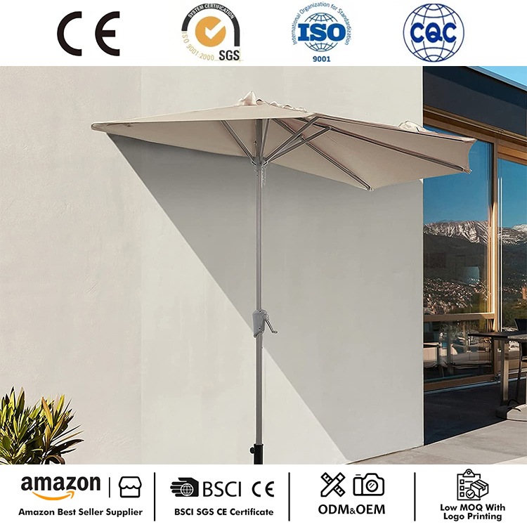 9 fut Yarım Dairəvi Terraslı Açıq çətir