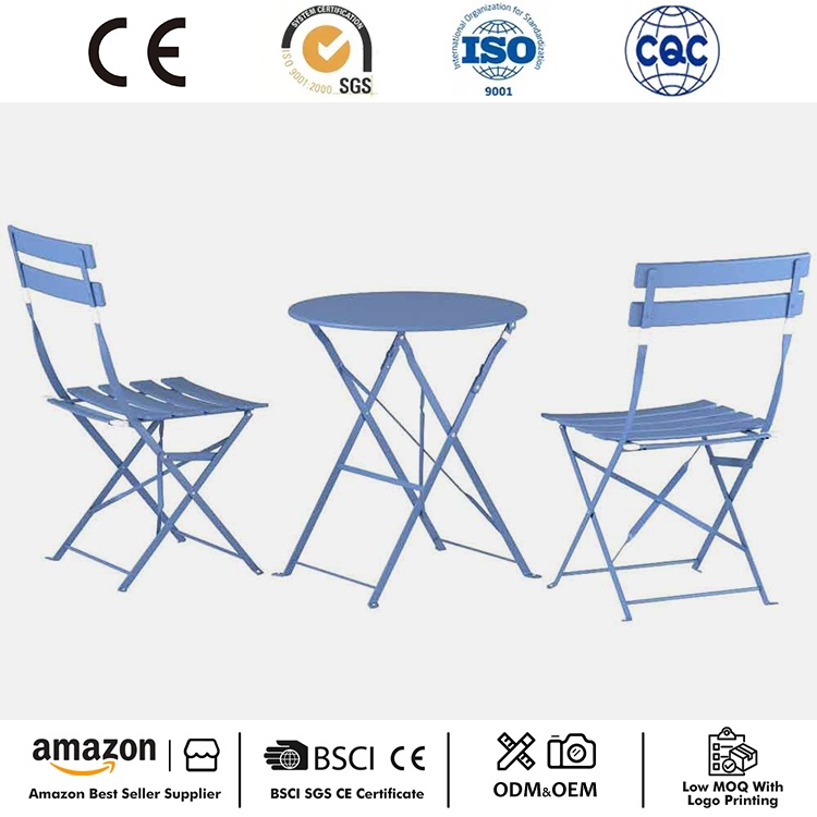 Açıq 3 Parça Qatlanan Bistro Mebel Dəsti