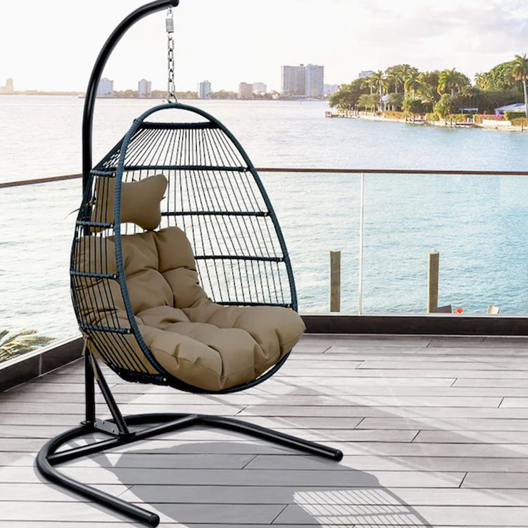 Rattan yumurta yelləncək kreslosu