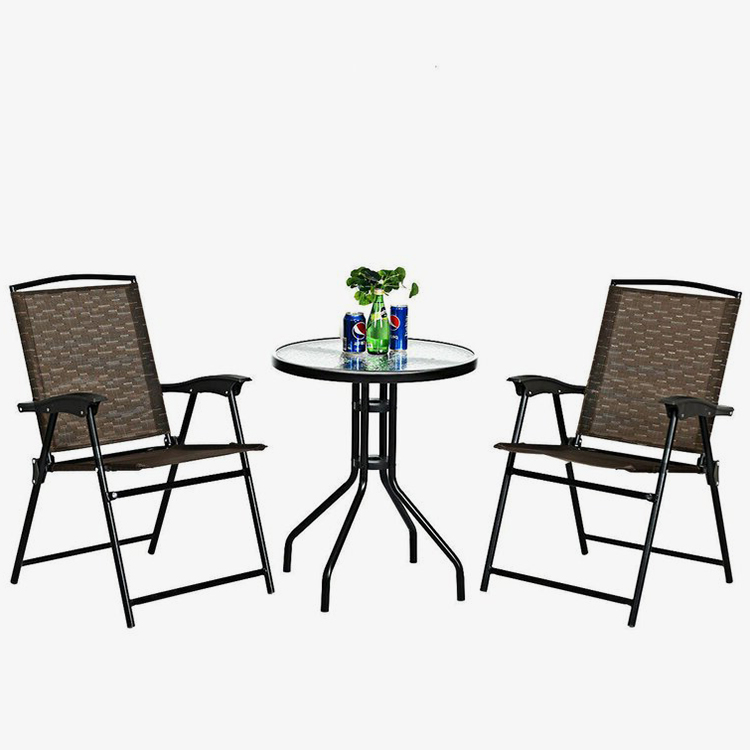 3 Parça Qatlanan Veranda Bistro Dəsti