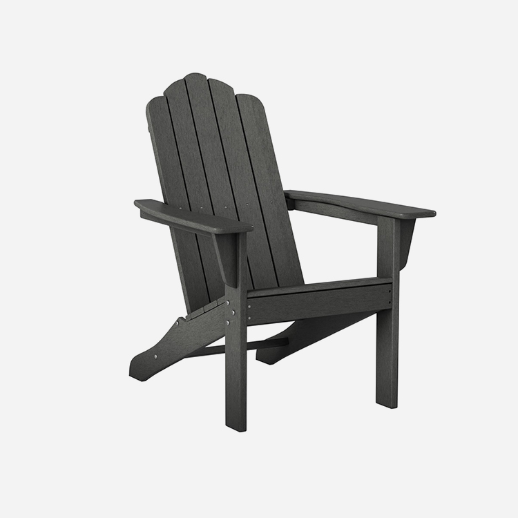 Açıq Boz Poli Veranda Adirondack Kreslosu